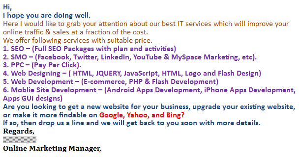 Many colors and fonts in emails-Spam Emails