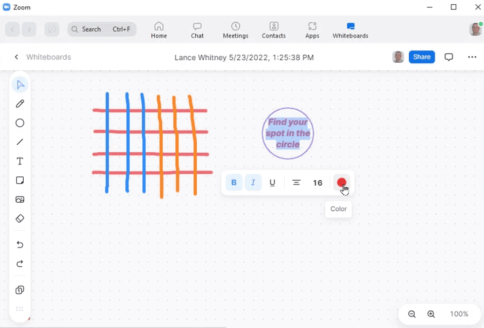 Best online meeting platforms-Zoom Whiteboard